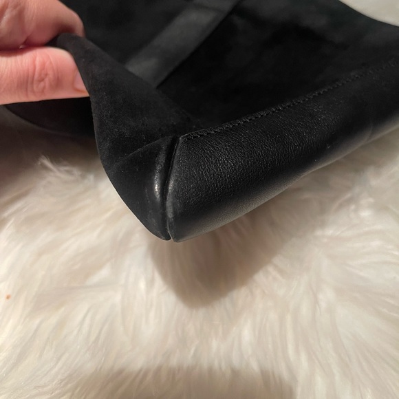 🔥Authentic Gucci Black on black shoulder bag suede and leather 001 4052 - Picture 8 of 16